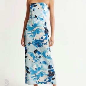 Abercrombie satin maxi dress size XSP